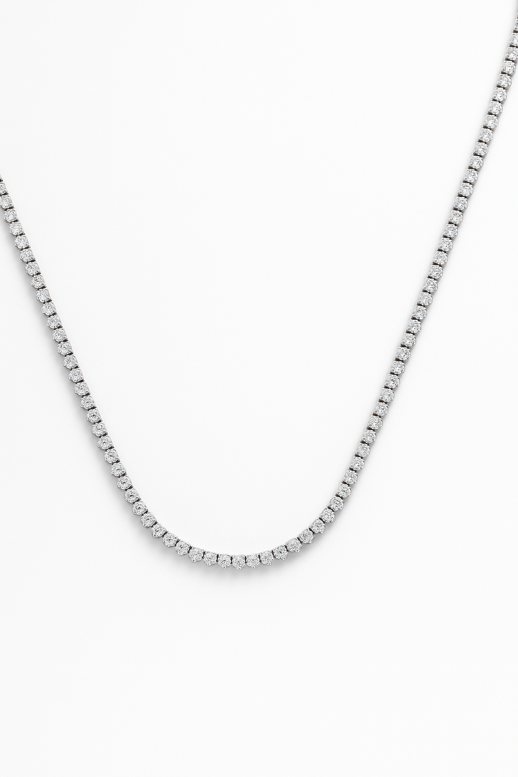 Lab Grown Tennis Necklace 11.0 Carats