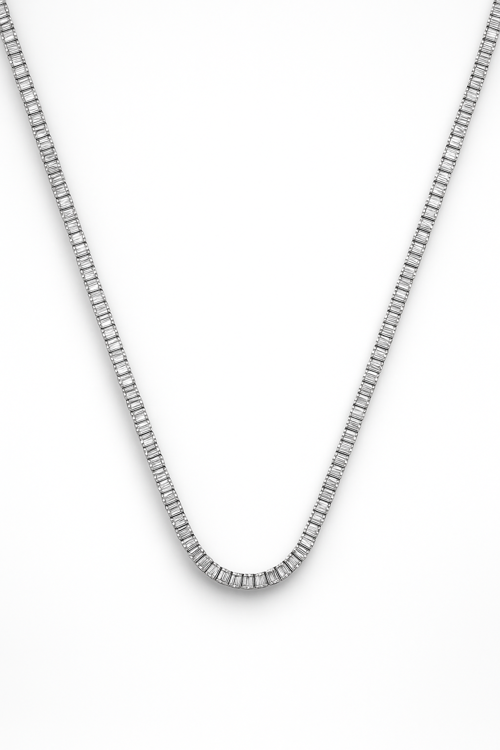 Emerald Lab Grown Tennis Necklace 10.0 Carats