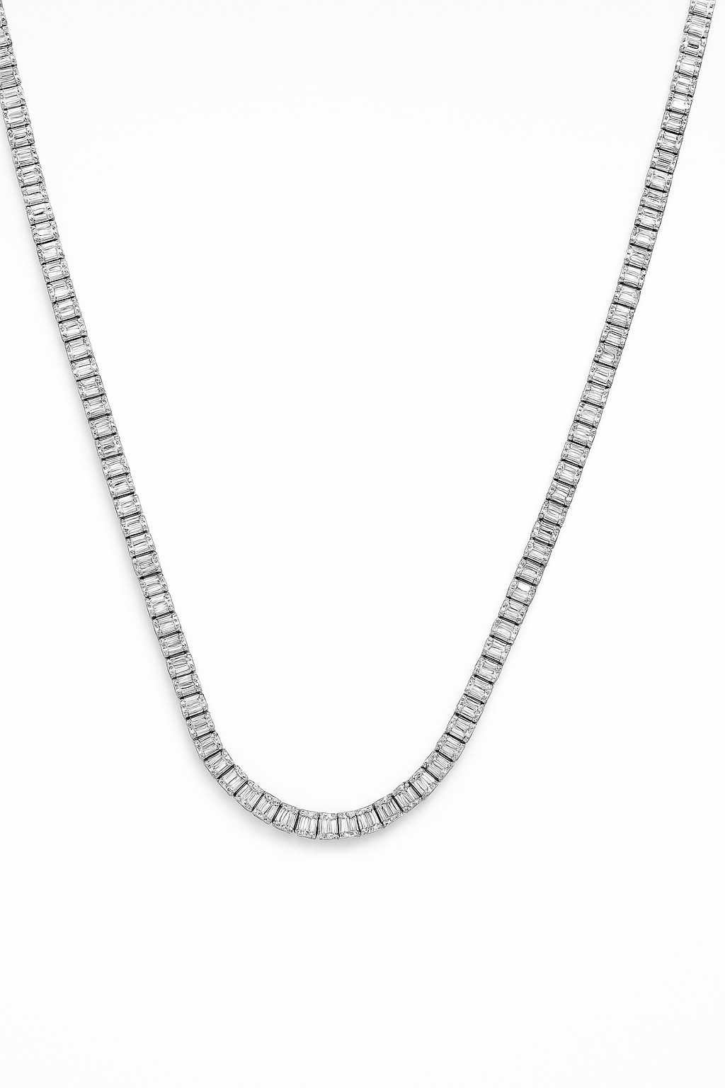 Emerald Lab Grown Tennis Necklace 12.0 Carats