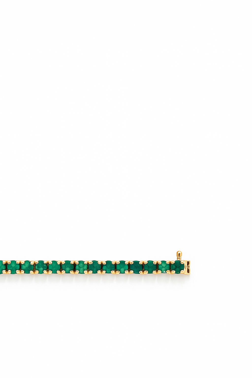 Emerald Round Cut Tennis Bracelet 7.0 Carats