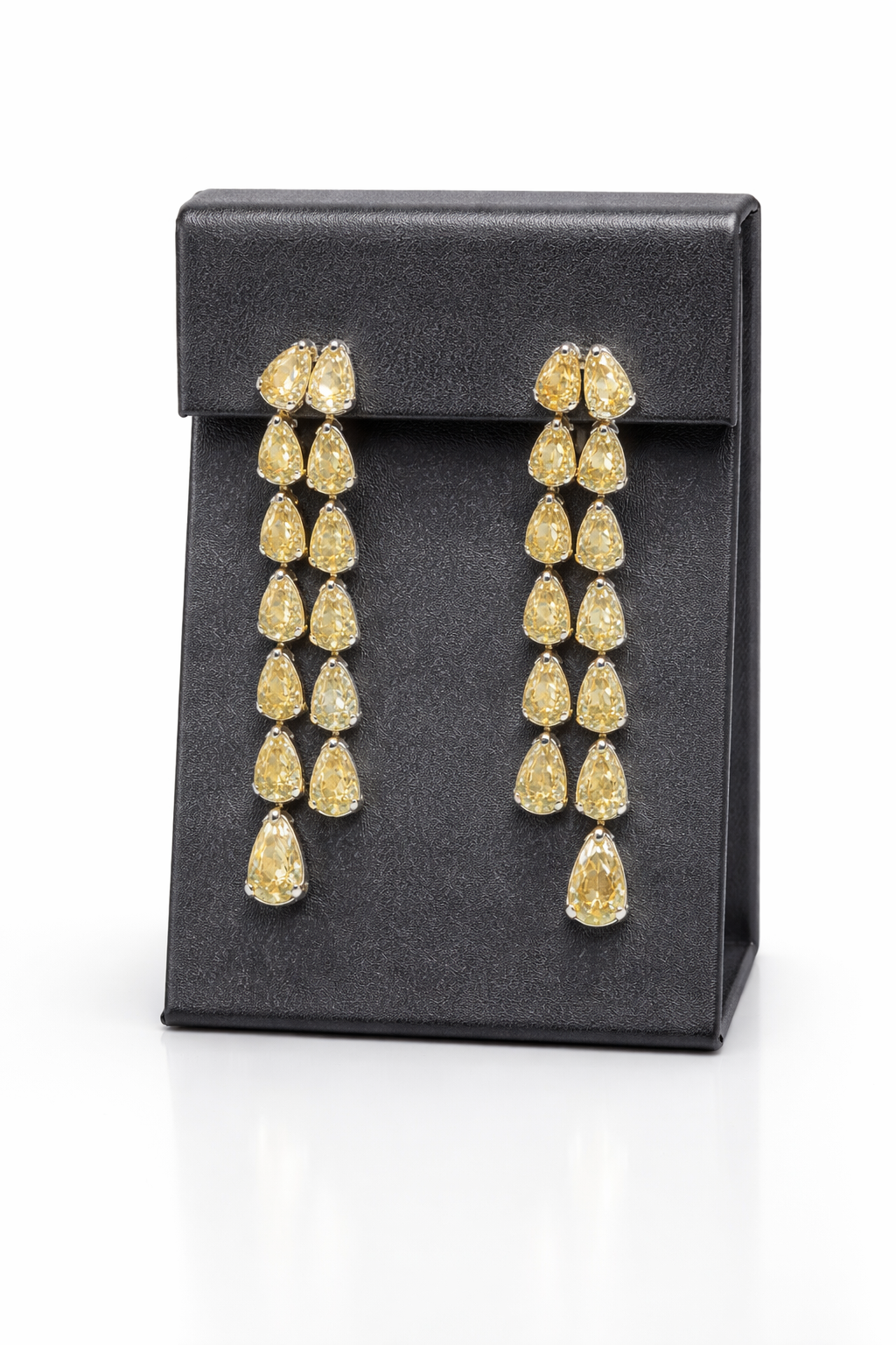Pear Shape Fancy Yellow Earrings
