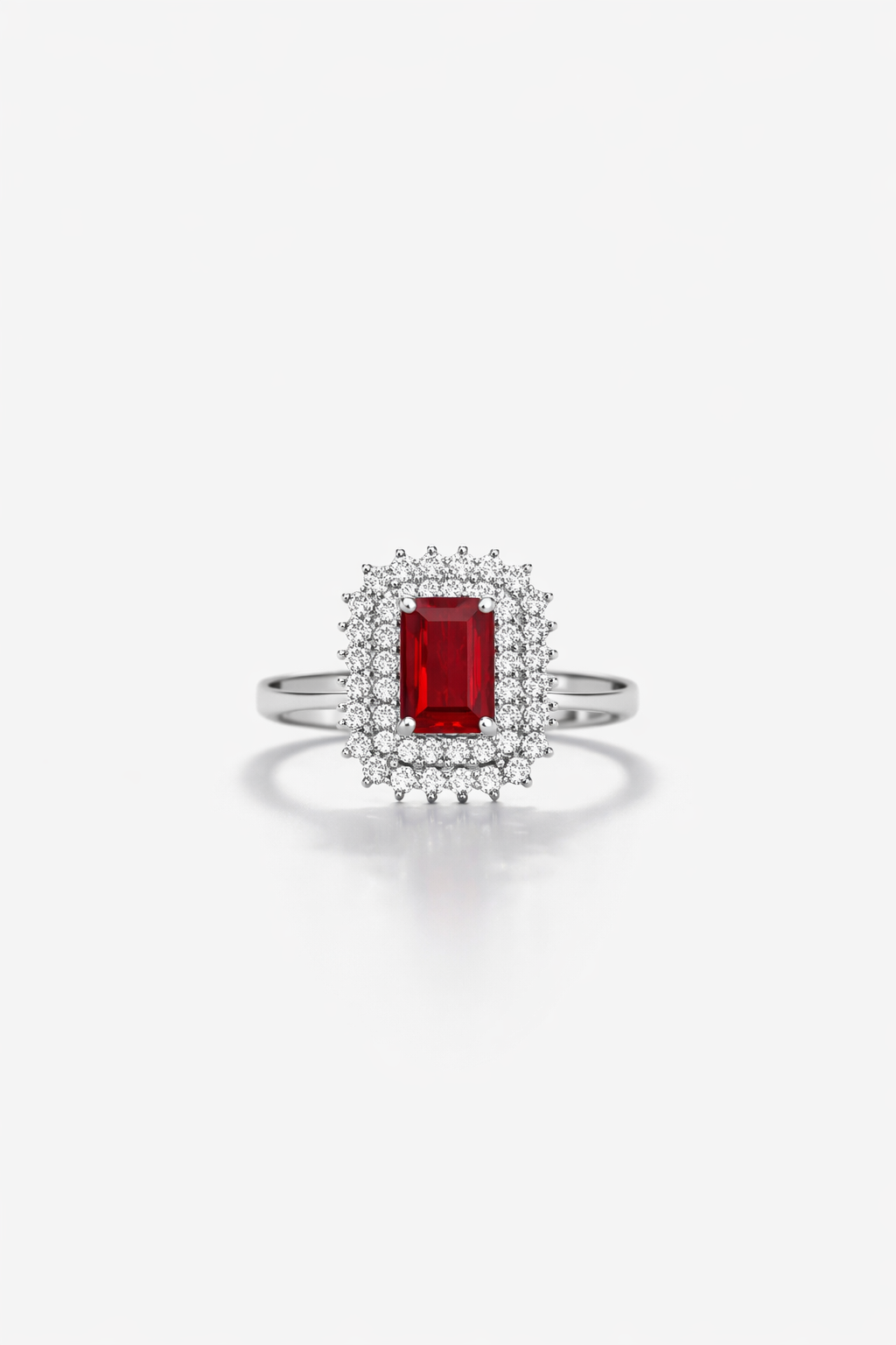 Double Halo Ring 1.5 Carats
