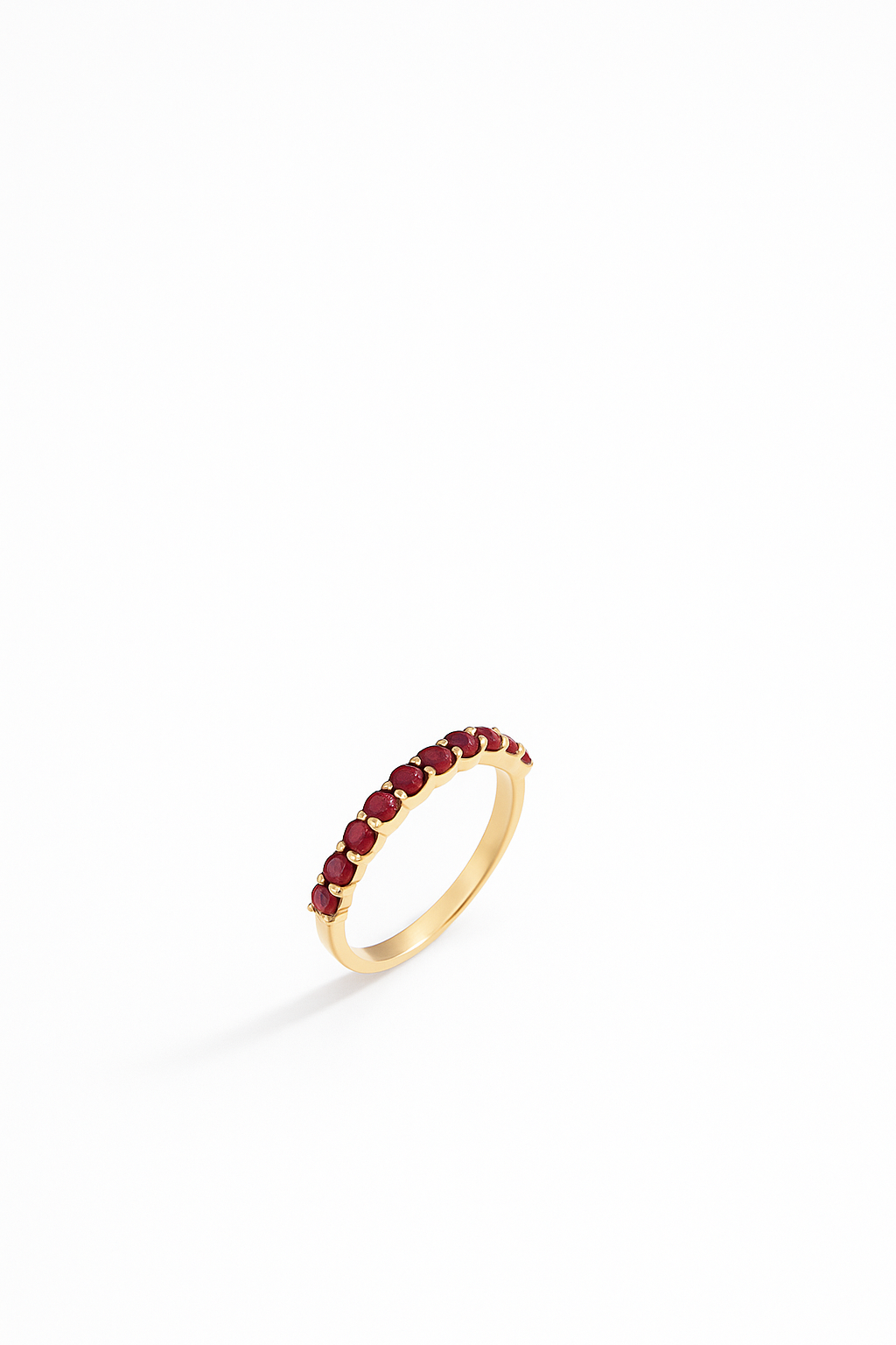 Ruby Half Eternity Ring .95 Carats