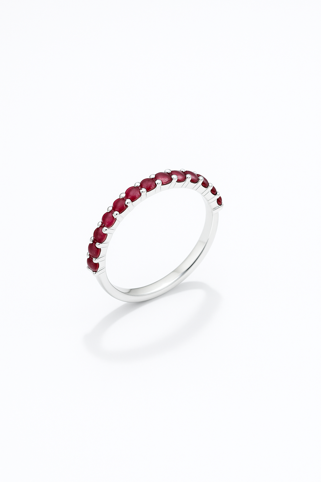 Ruby Half Eternity Ring .65 Carats