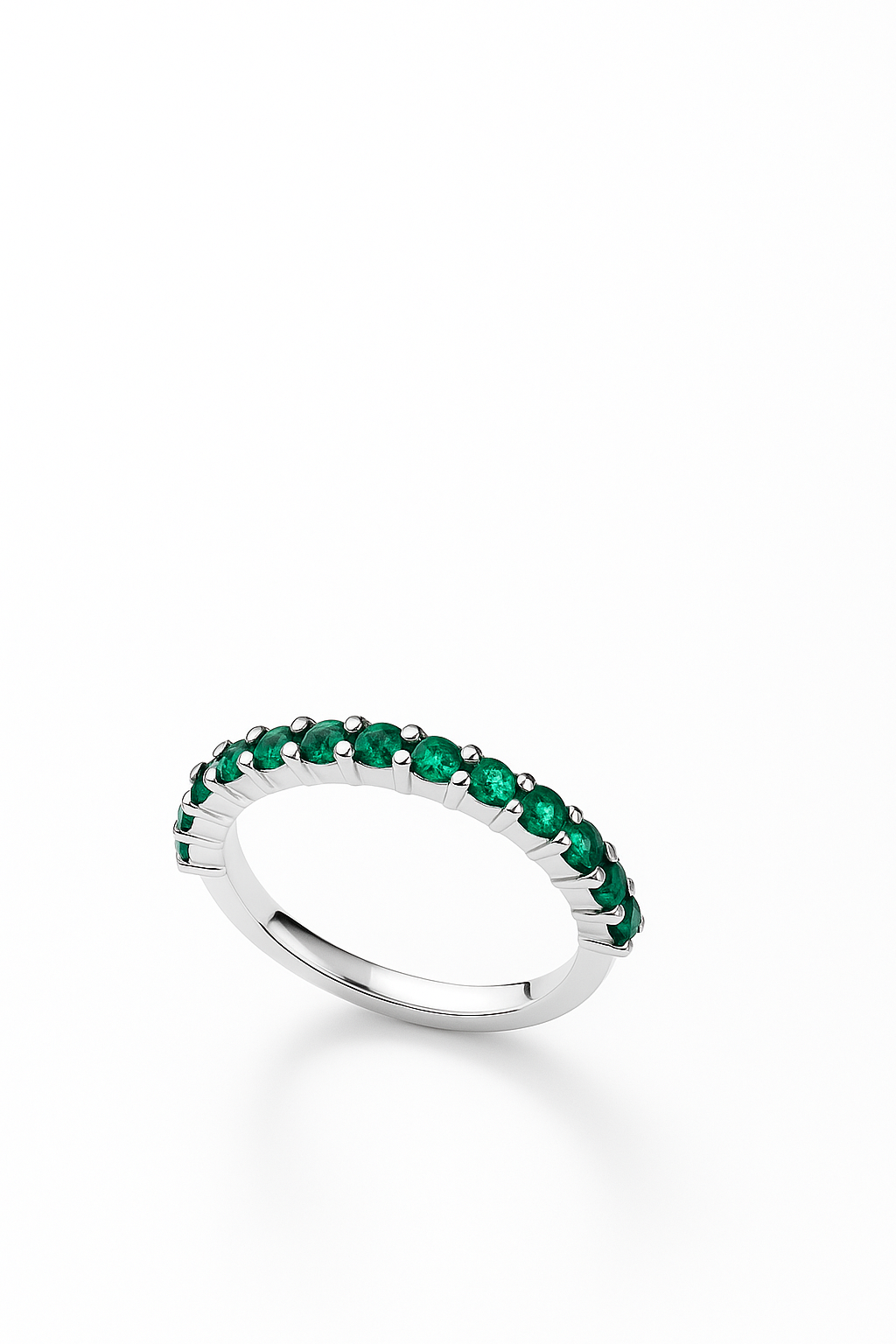 Half Eternity Ring Emerald .65 Carats