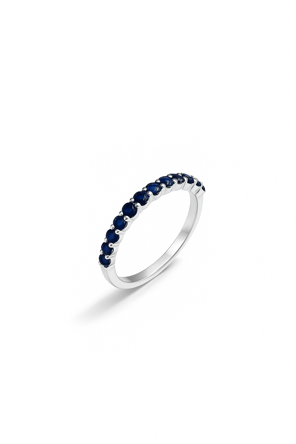 Sapphire Half Eternity Ring .65 Carats