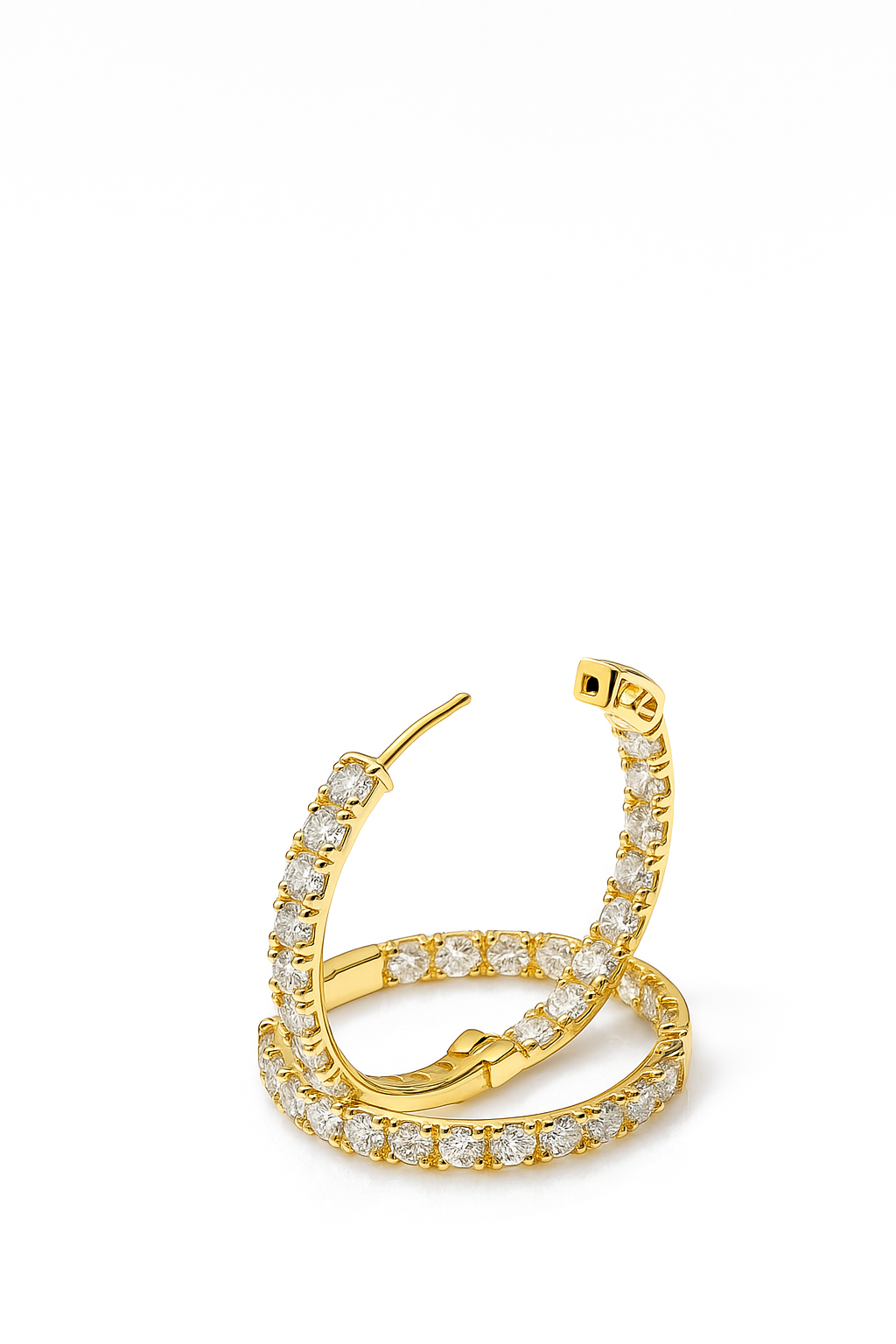Lab Grown Hoops 5.0 Carats