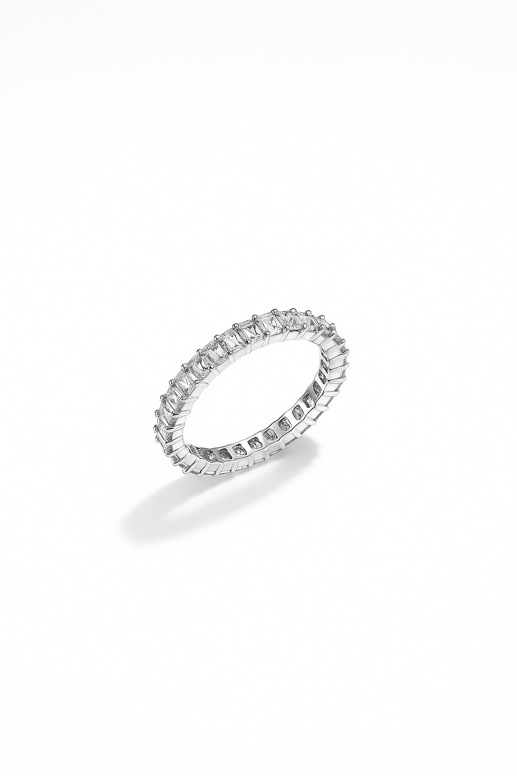 Lab Diamond Eternity Ring Emerald Cut 2.5 Carats