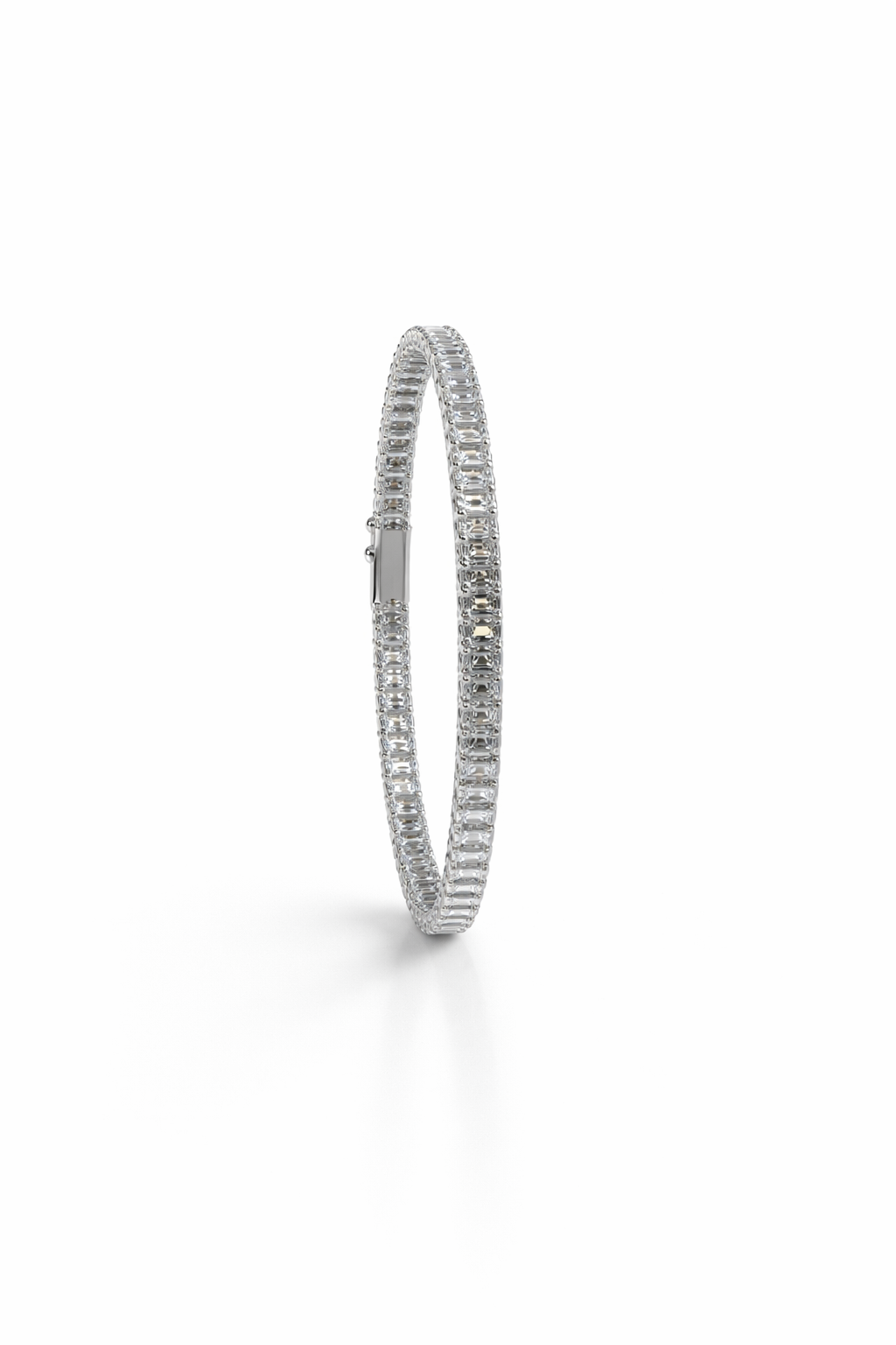 Emerald Cut Lab Grown Bangle 5.0 Carats