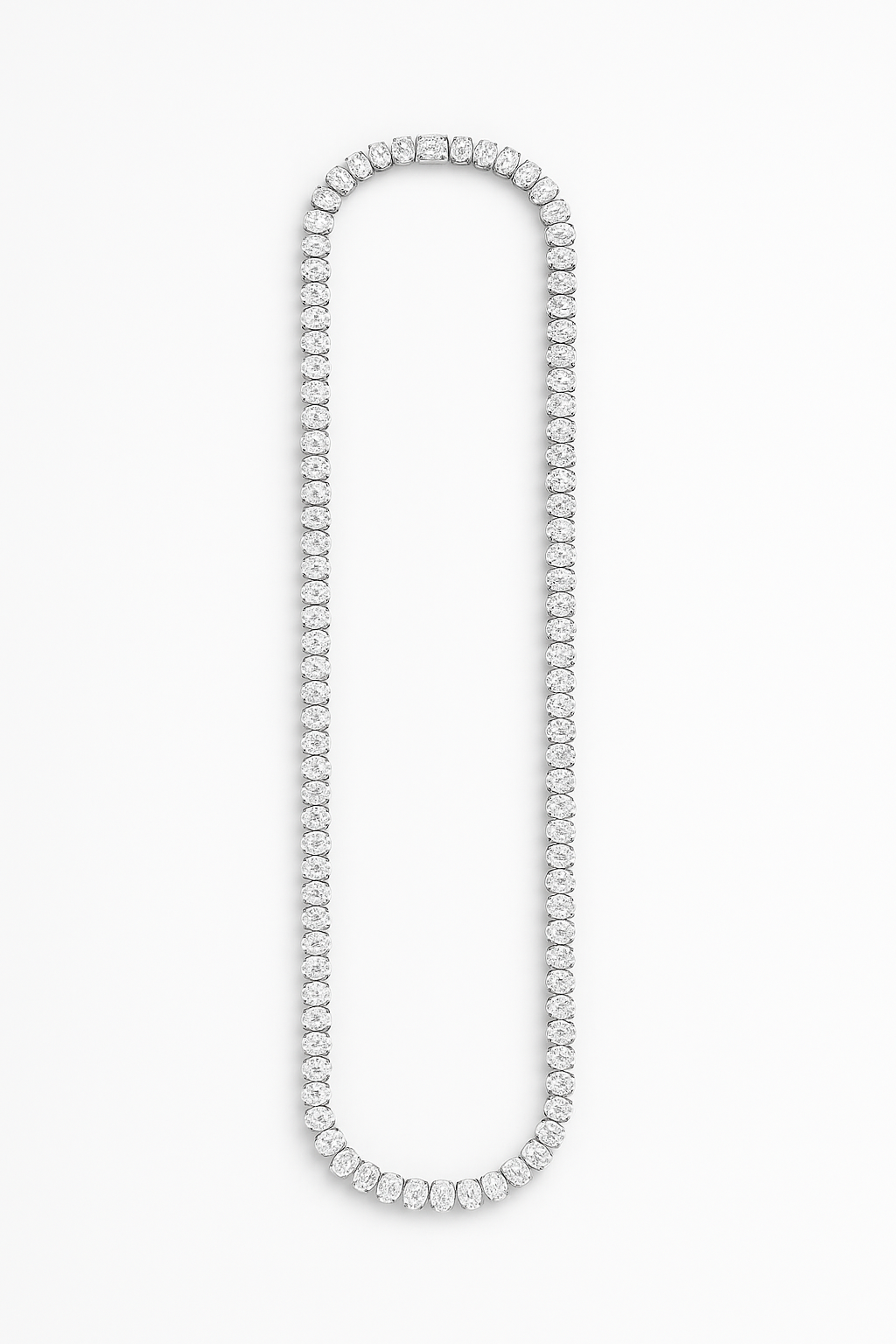 Oval Lab Grown Tennis Necklace 8.0 Carats