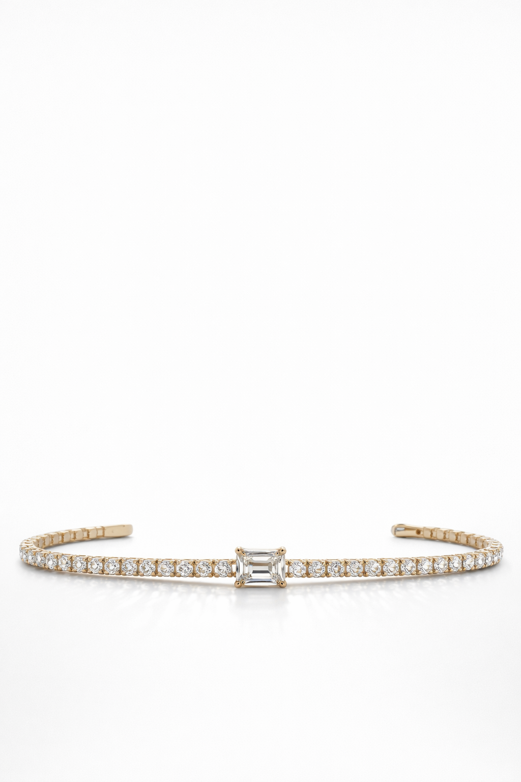 Lab Grown Round Tennis Bracelet with Emerald Stone 10.0 Carats