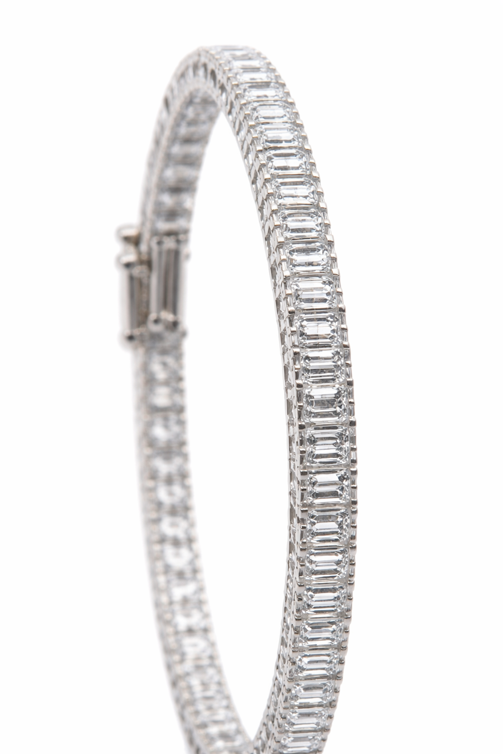Emerald Cut Lab Grown Bangle 5.0 Carats