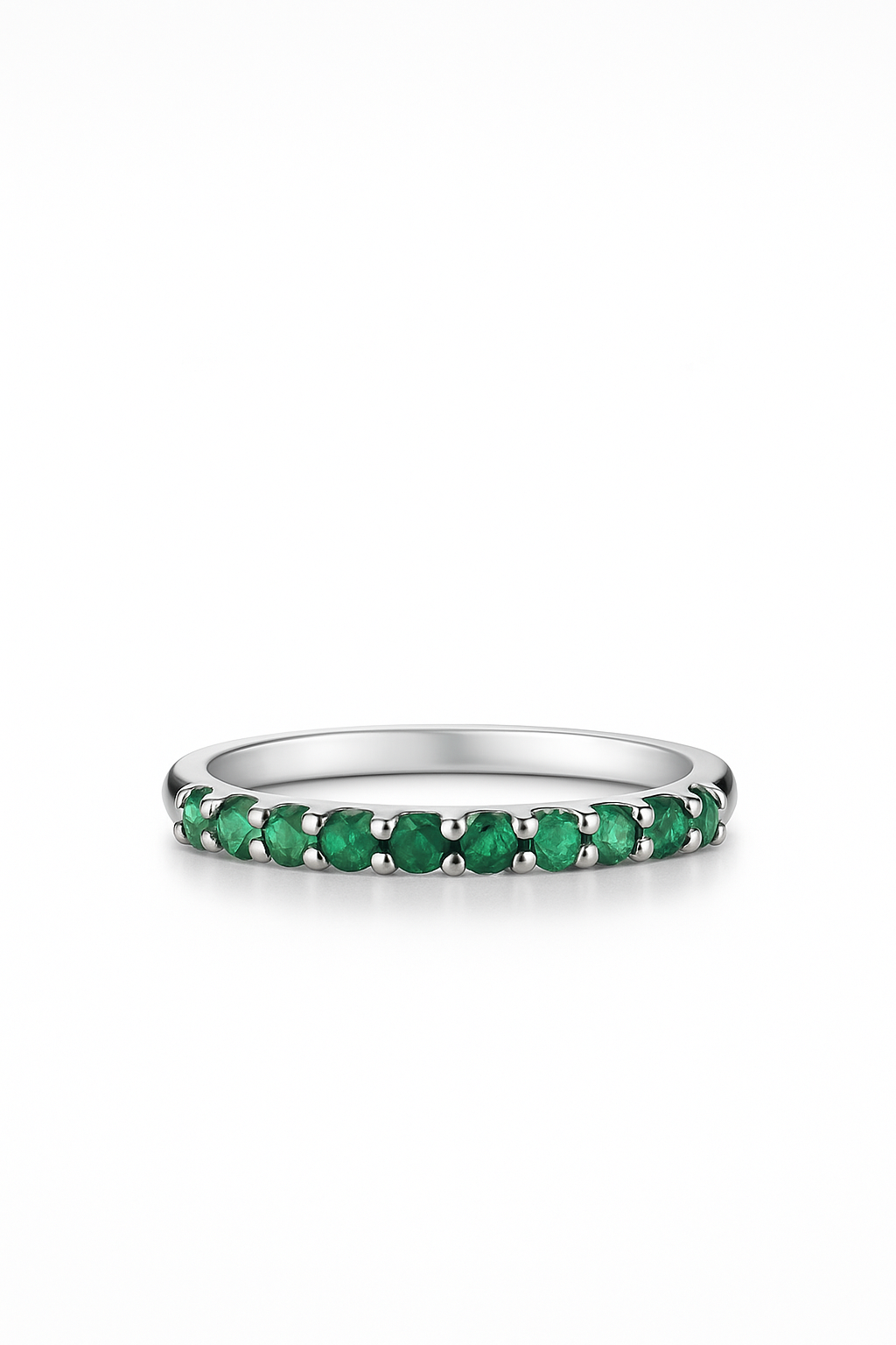 Half Eternity Ring Emerald .65 Carats