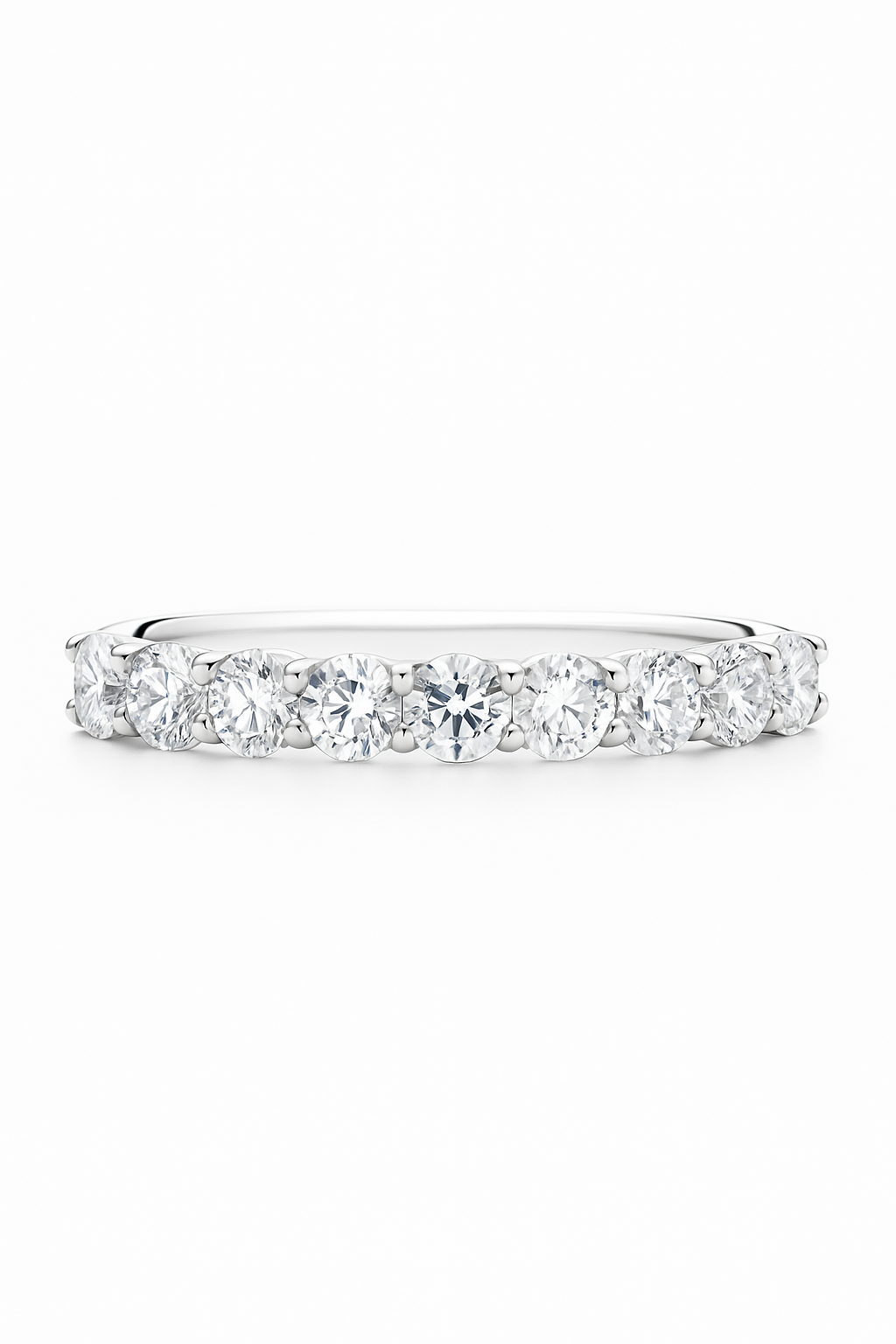Lab Grown Half Eternity Ring 1.0 Carats