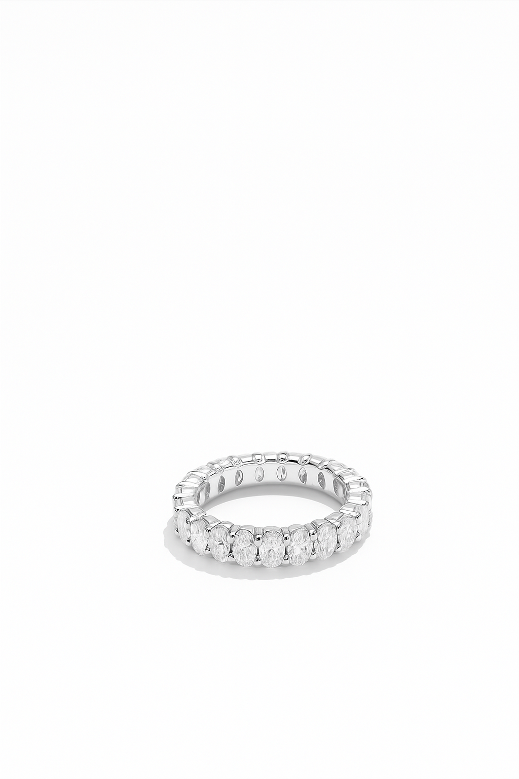 Eternity Ring Lab Diamonds Oval Cut 2.40 Carats