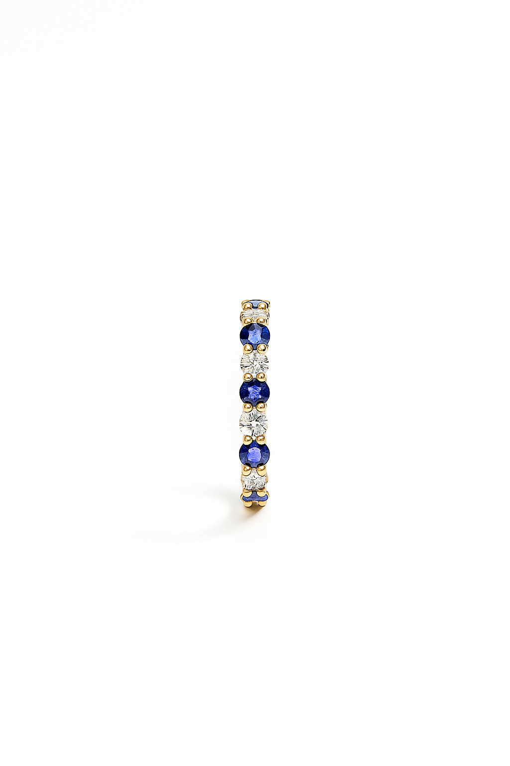 Sapphire and Lab Grown Lab Eternity Ring .90 Carats