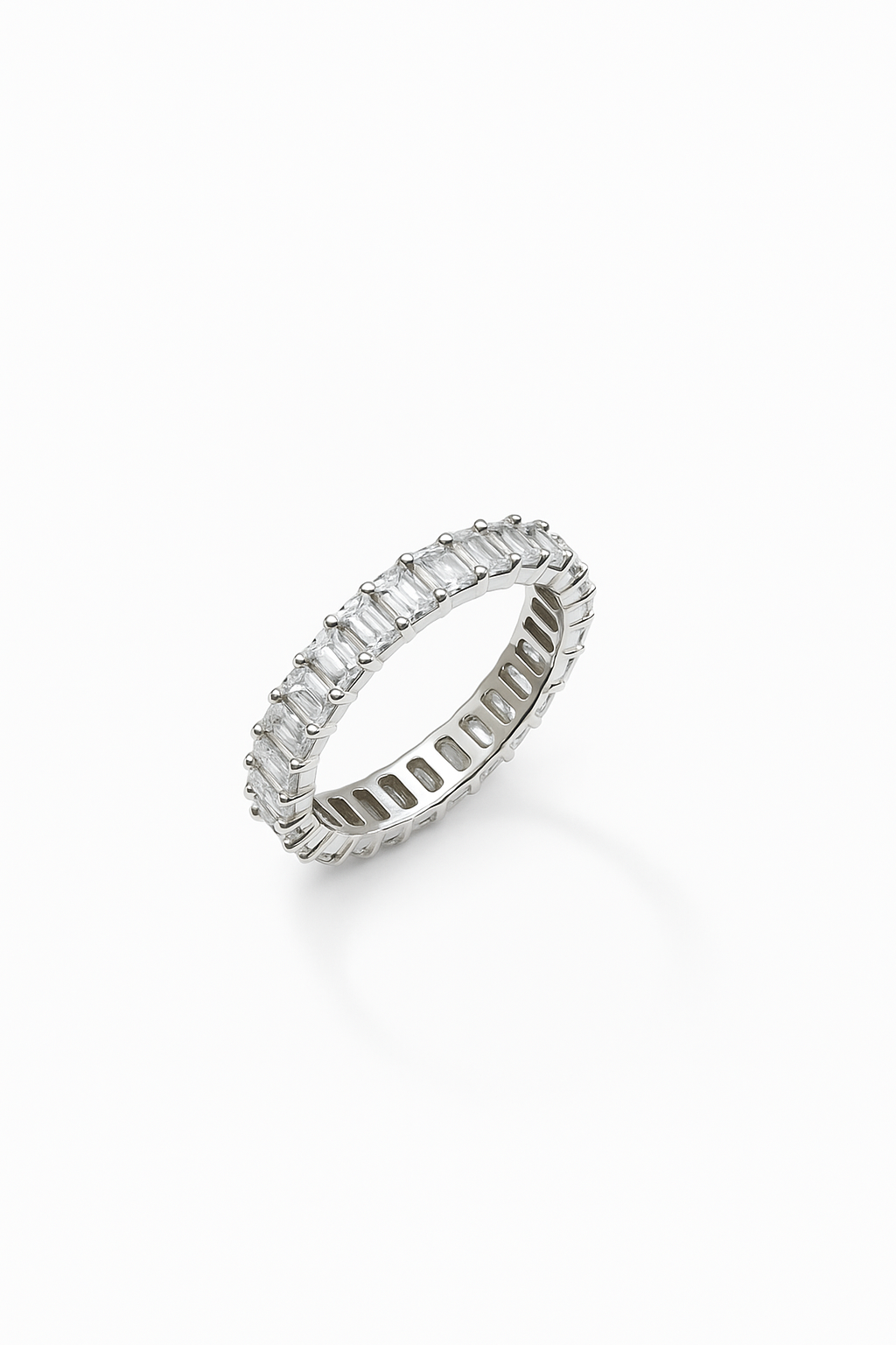 Lab Grown Emerald Cut Eternity Ring 3.0