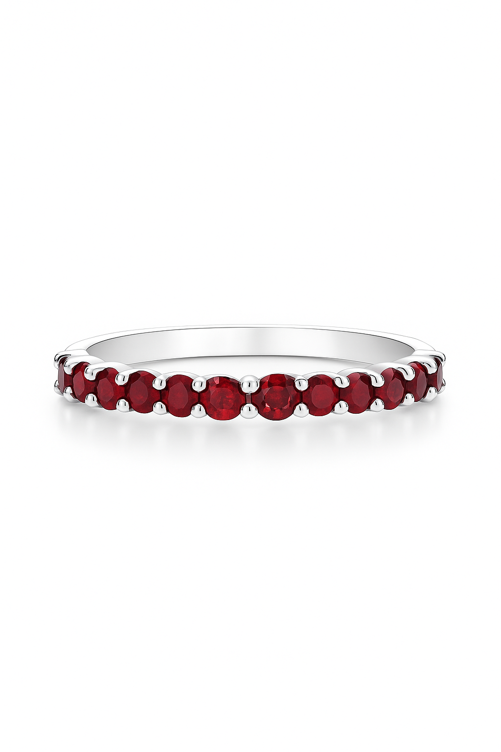 Ruby Half Eternity Ring .65 Carats