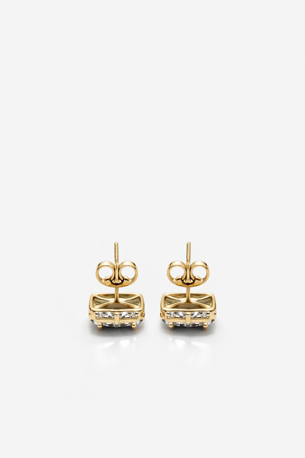 Halo Earrings With Lab Grown Diamonds & Rubies 2.5 Carats