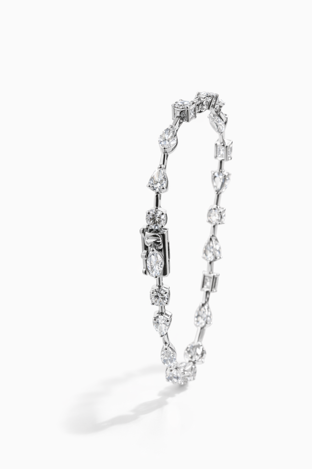 Lab Grown Multishape Tennis Bracelet 5.7 Carats