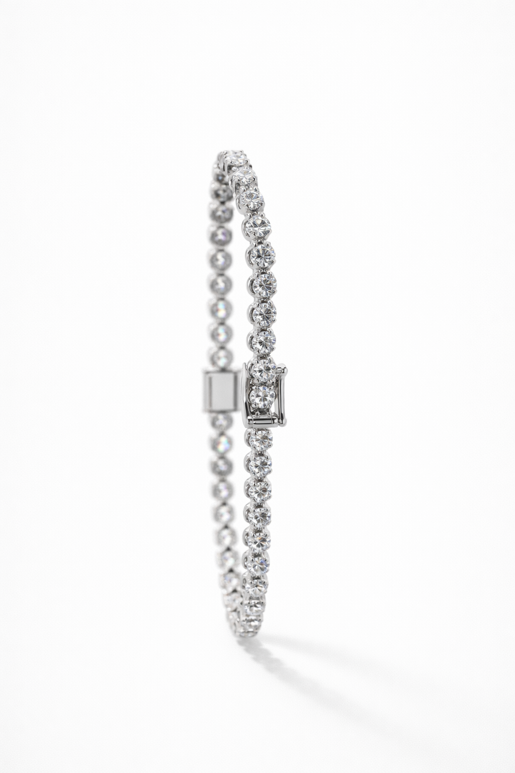 Lab Grown Round Tennis Bracelet with Lab Sapphire Stone 5.7 Carats