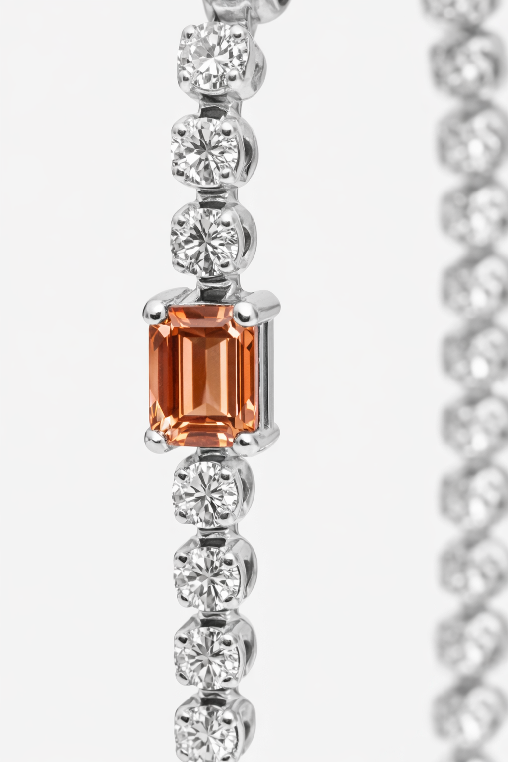 Lab Grown Round Tennis Bracelet with Lab Pink Diamond Stone 5.7 Carats