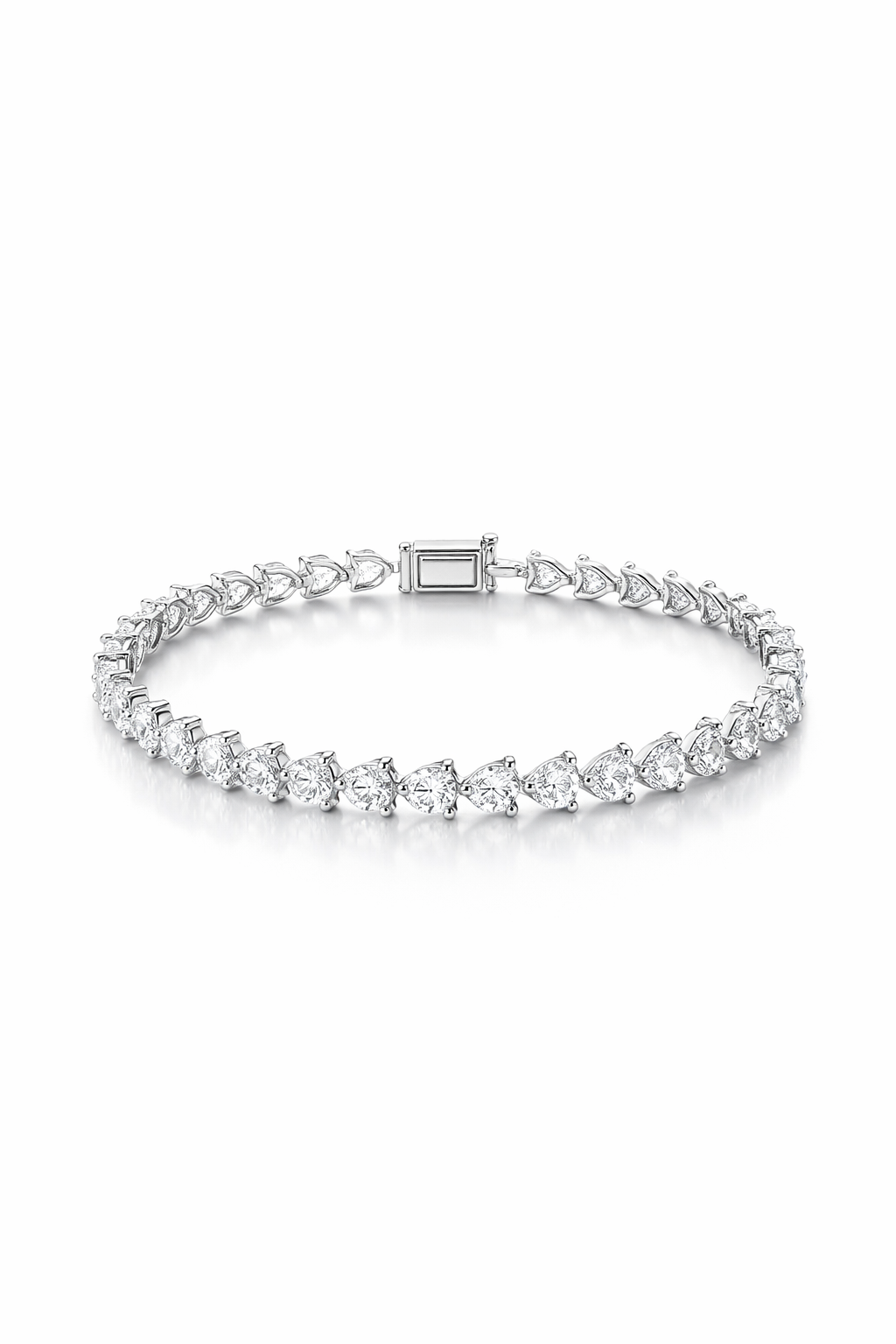Lab Grown Pear Shape Tennis Bracelet 5.3 Carats