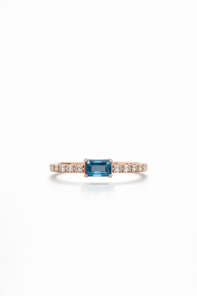 Celeste Ring Aquamarina 1.0 Carat