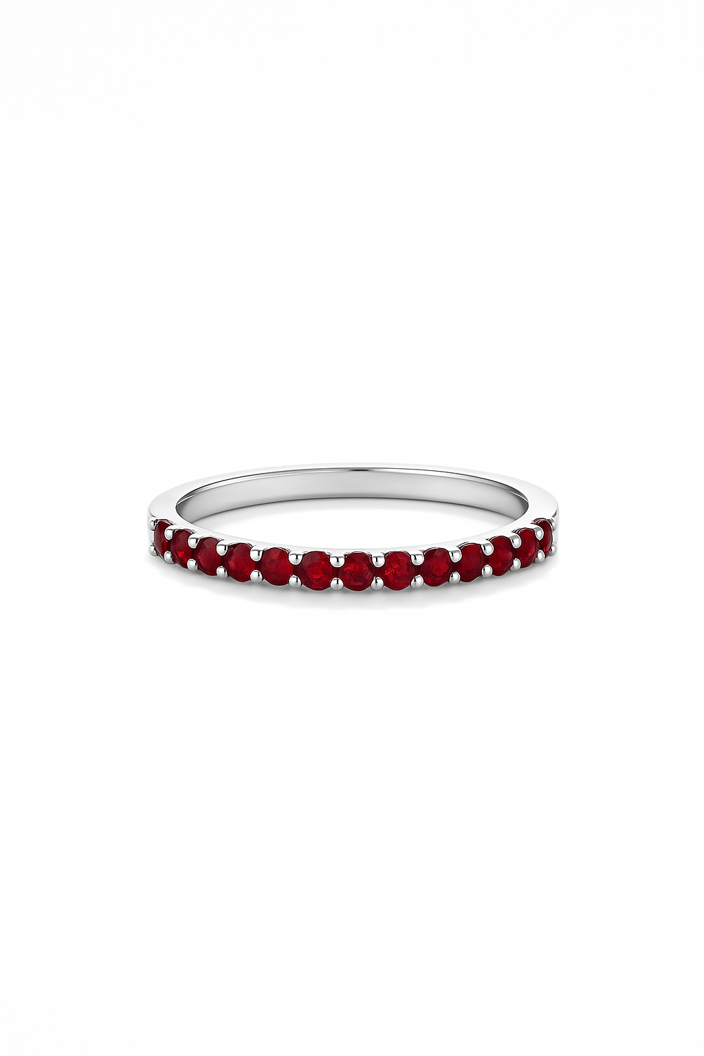 Ruby Half Eternity Ring .65 Carats