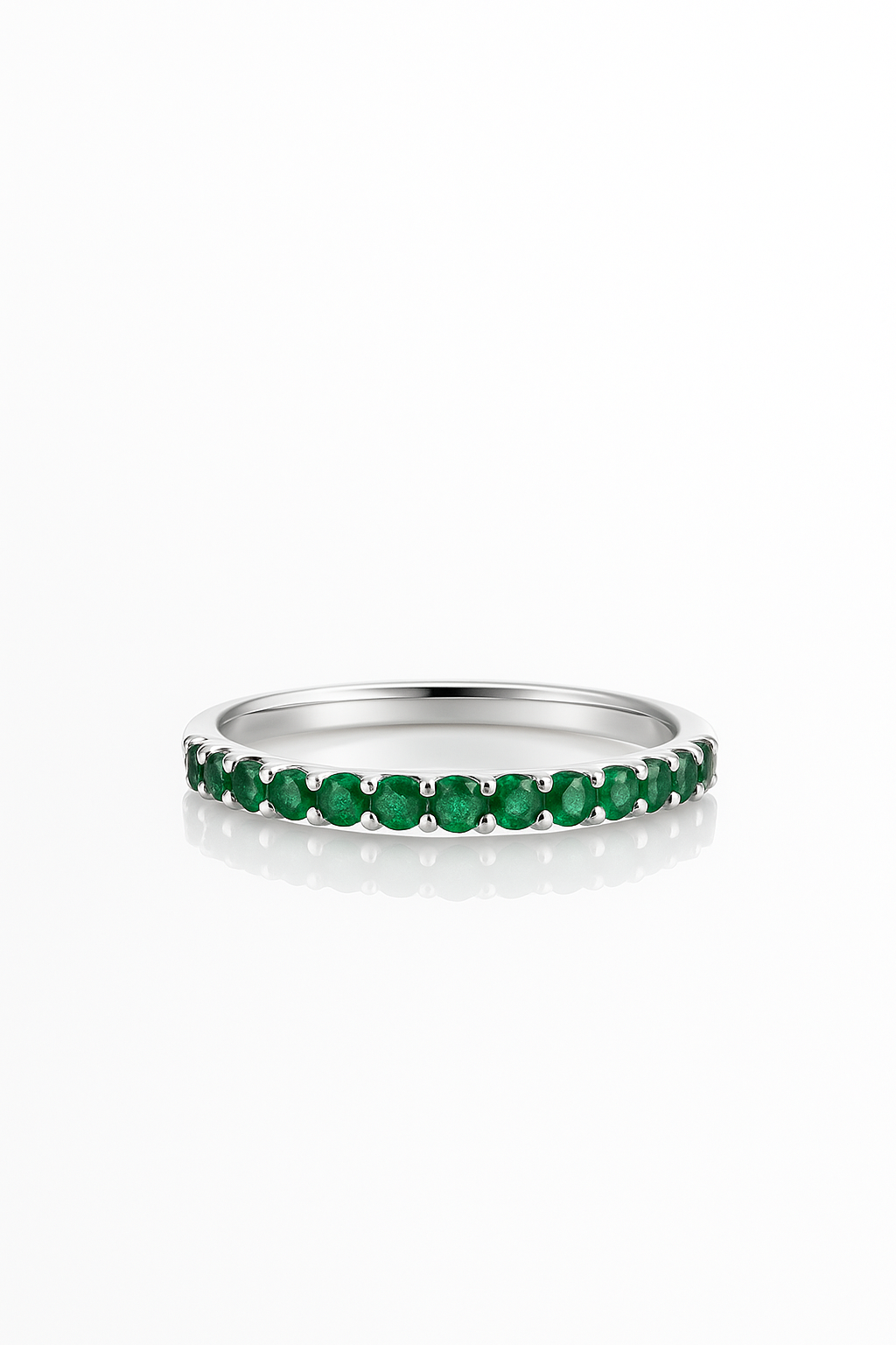 Half Eternity Ring Emerald .65 Carats