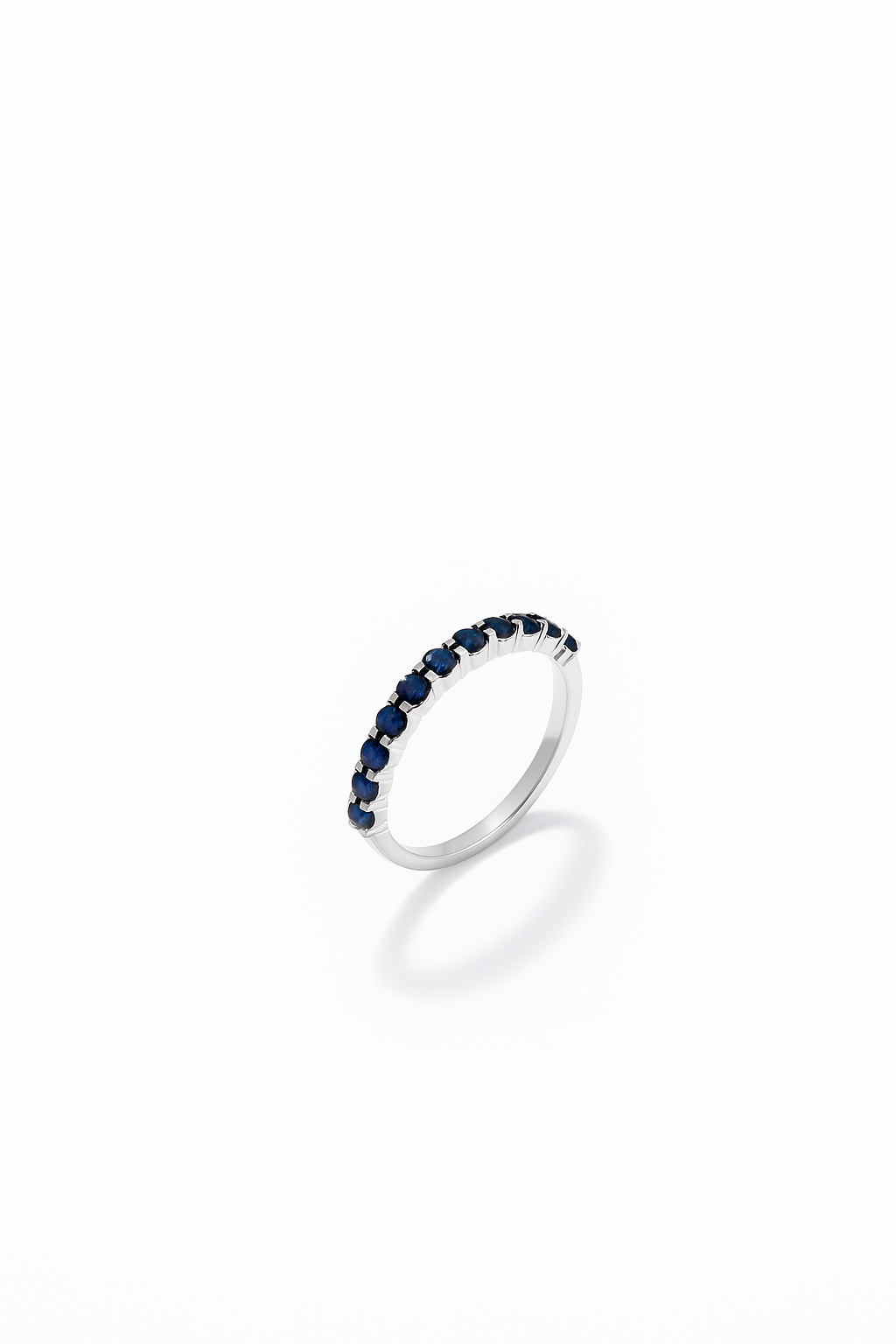 Sapphire Half Eternity Ring .65 Carats