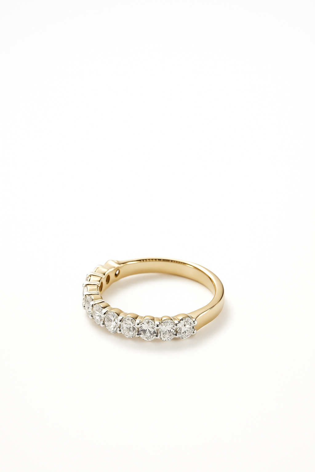 Oval Half Eternity Ring with Lab Diamonds 1.6 Carats