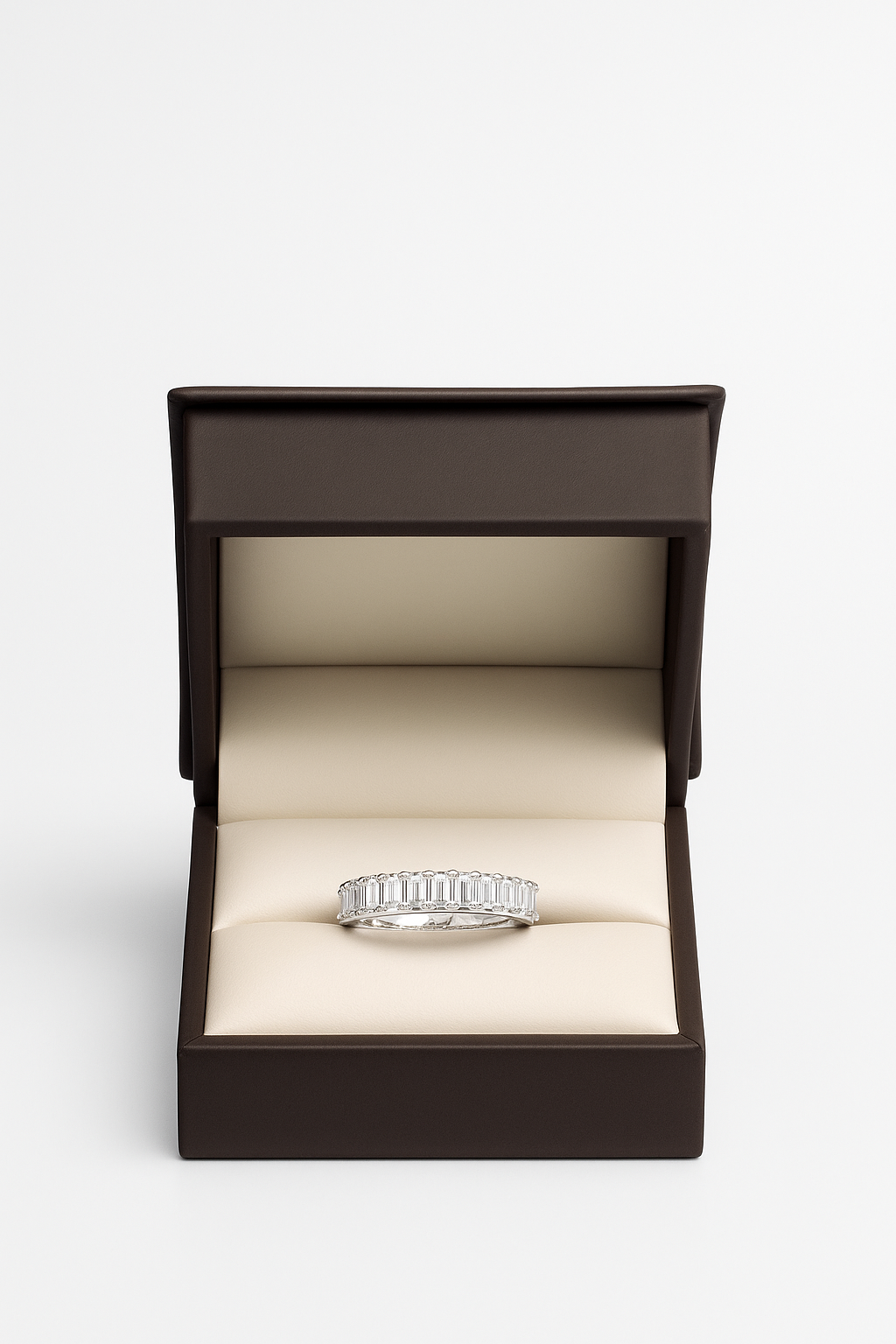 Emerald Lab Grown Diamonds Half Eternity Ring 1.6 Carats