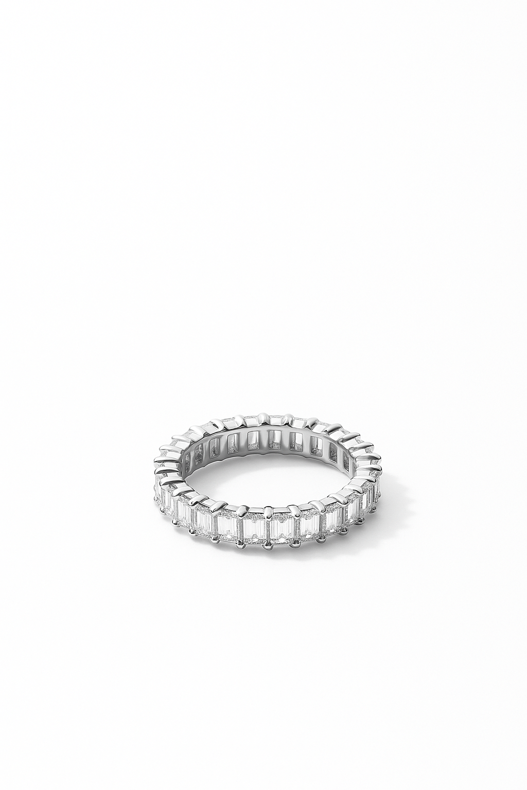 Lab Grown Emerald Cut Eternity Ring 3.0