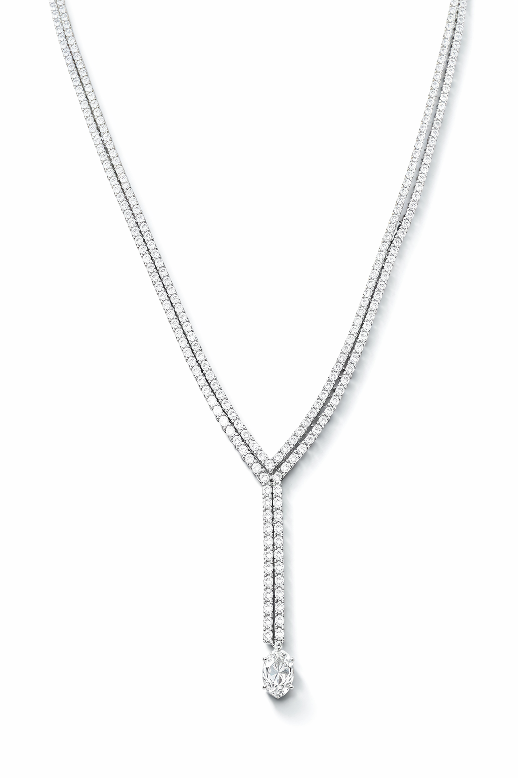 Lab Grown Necklace Oval Shape 27.18 Carats