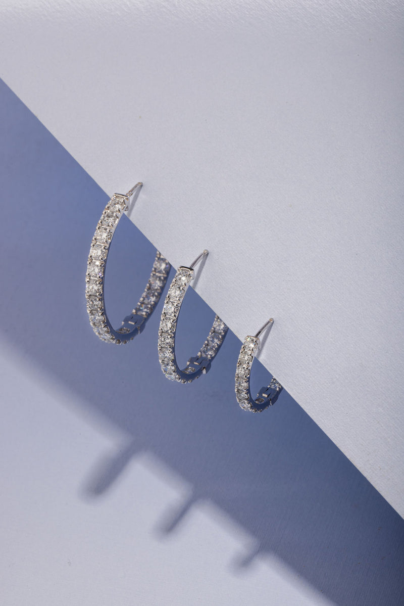 Lab Grown Hoops 5.0 carats