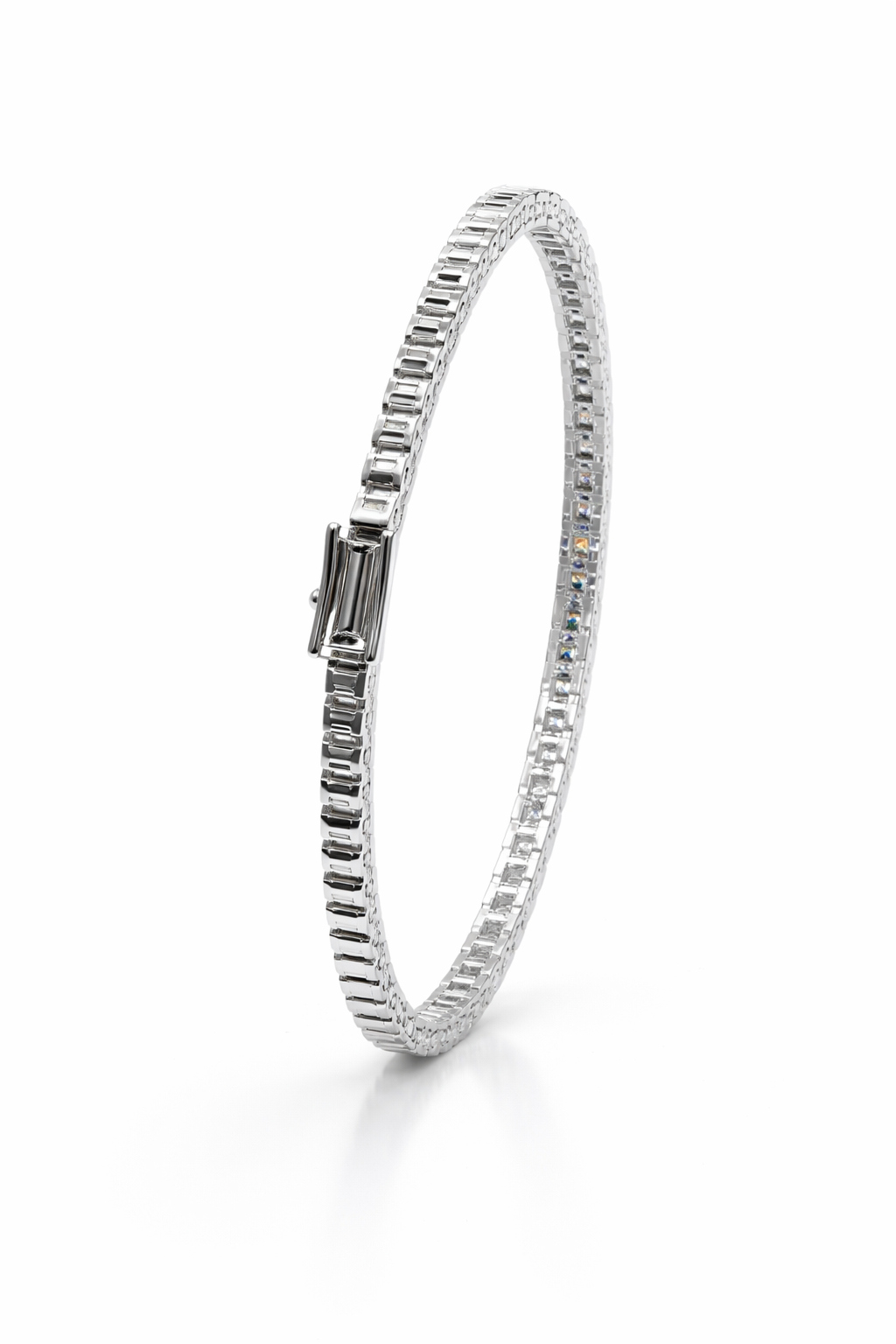 Emerald Cut Lab Grown Bangle 5.0 Carats